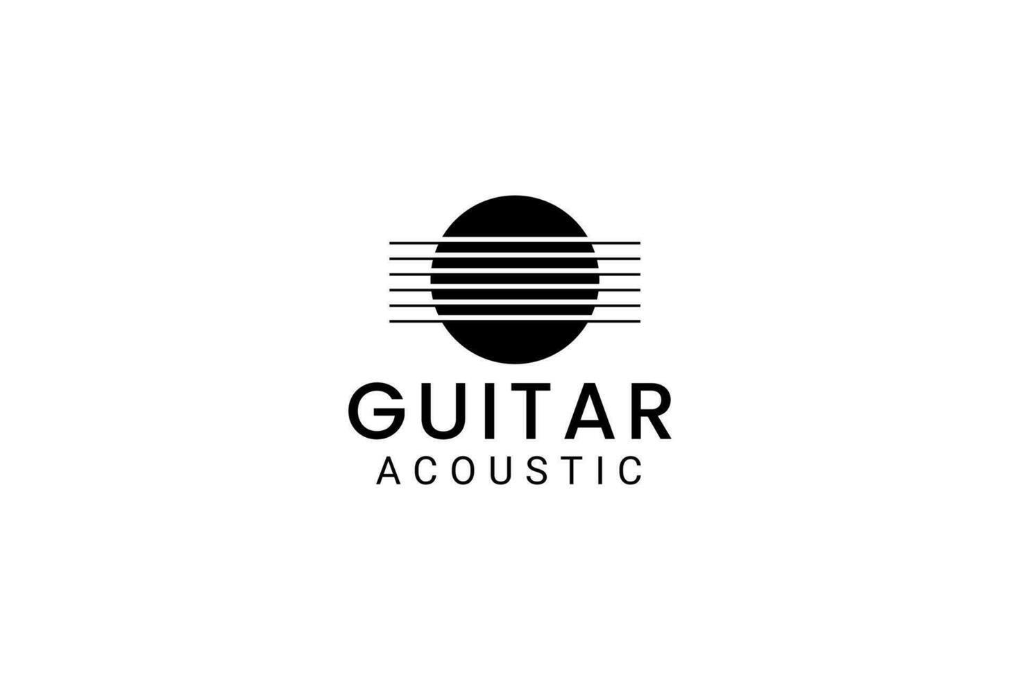 guitarra logo vector icono ilustración