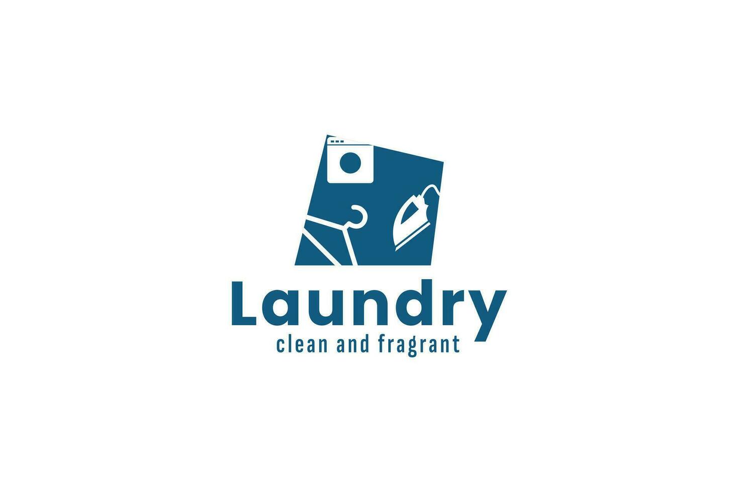 lavandería logo vector icono ilustración