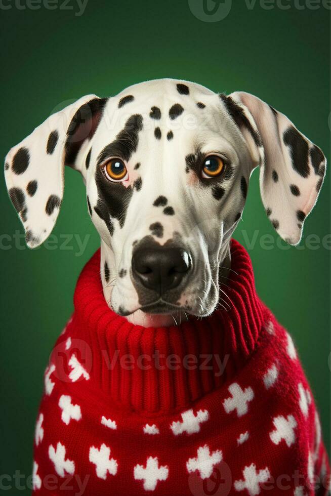 AI generated dalmatian sweater cute photo