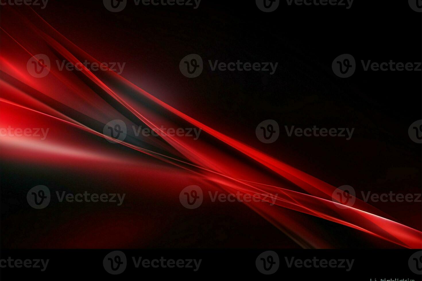 AI generated Minimalist brilliance Abstract red light on a black background with text photo