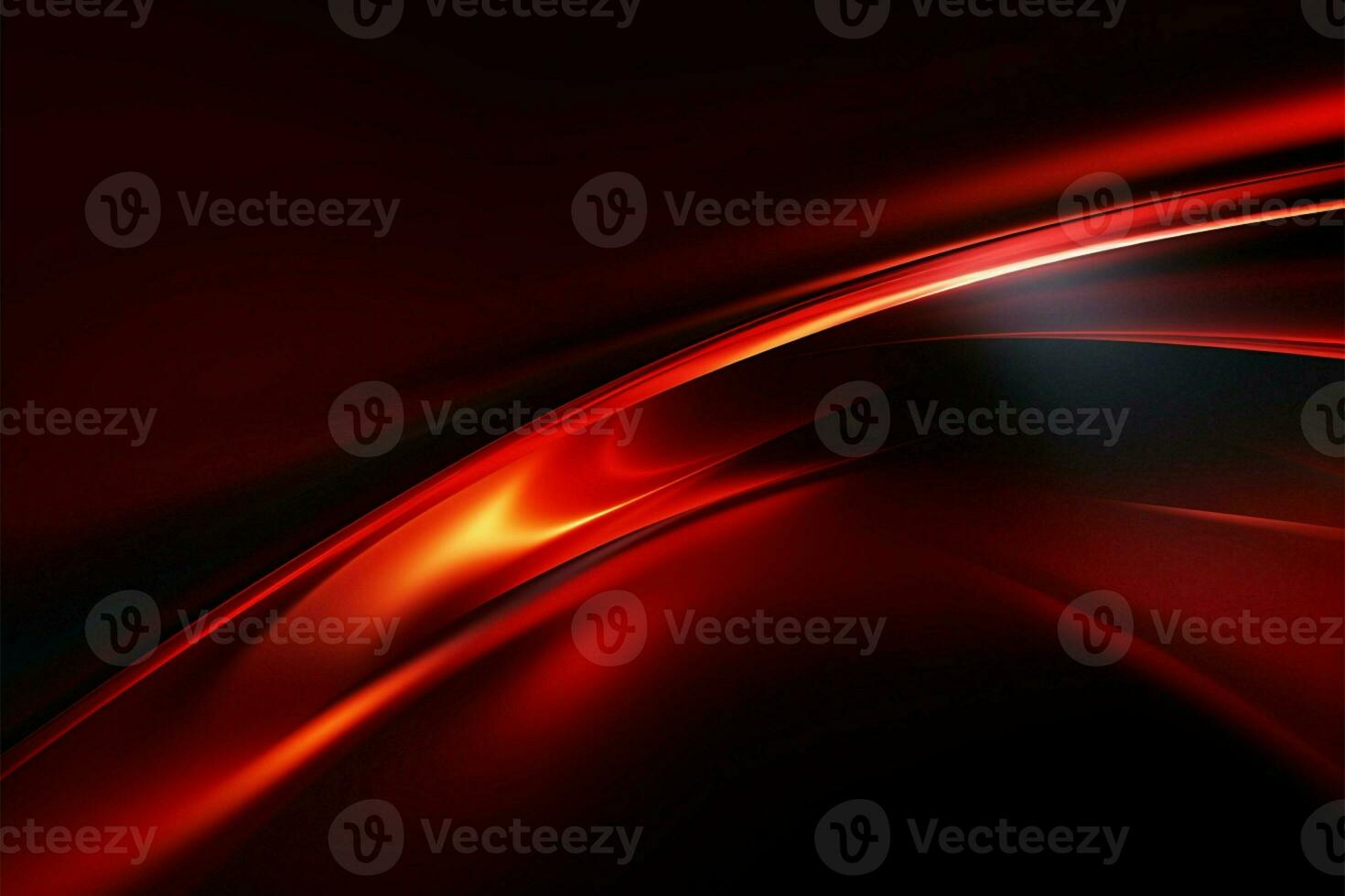 AI generated Abstract allure Red light on black background with spacious copy photo
