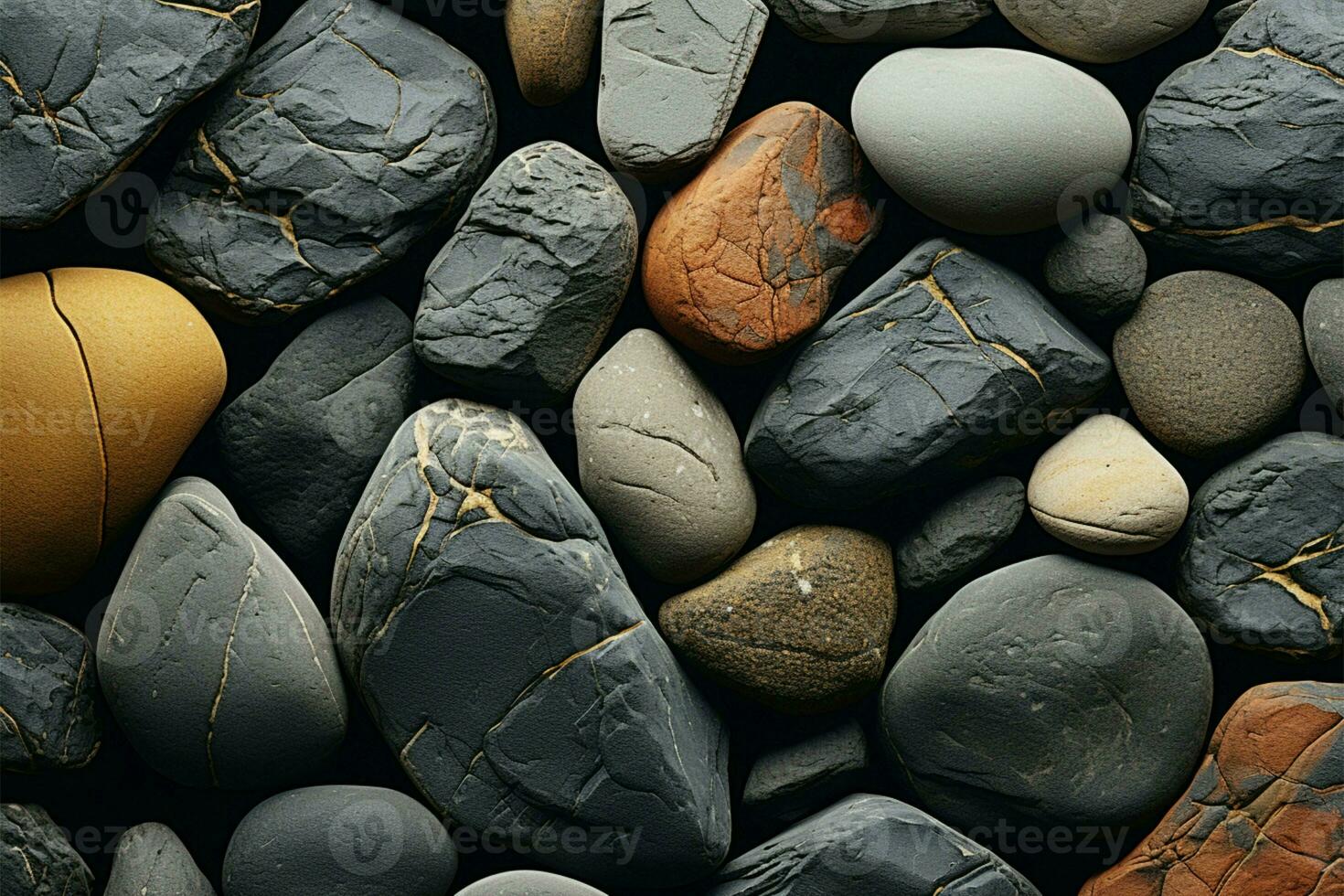 AI generated Natural cohesion Seamless rock texture background provides a visually uninterrupted experience photo