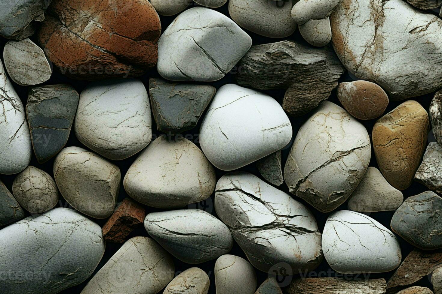 AI generated Natural cohesion Seamless rock texture background provides a visually uninterrupted experience photo