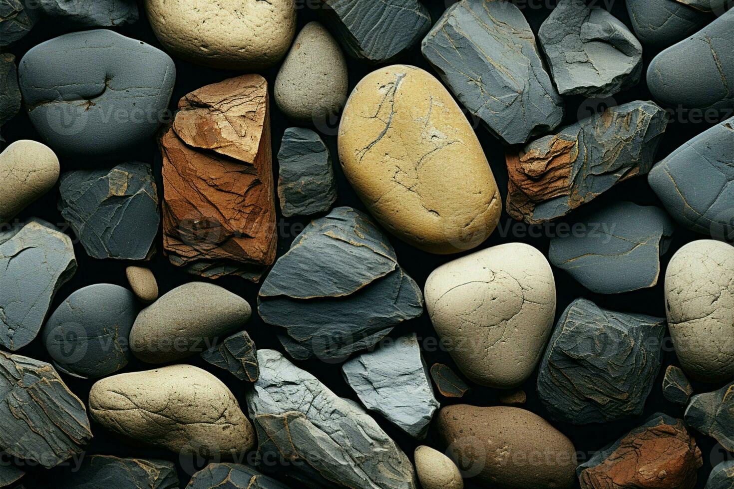 AI generated Natural cohesion Seamless rock texture background provides a visually uninterrupted experience photo