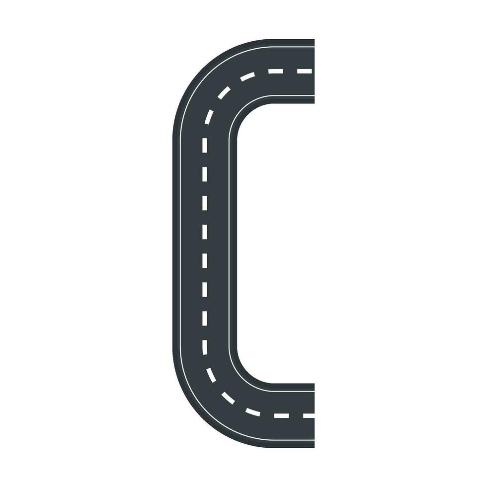 Flat illustration of road on isolation background vector