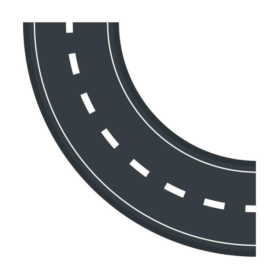 plano ilustración de la carretera en aislamiento antecedentes vector