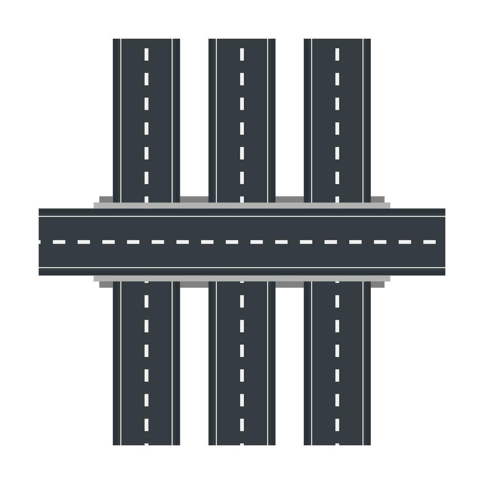 Flat illustration of road on isolation background vector