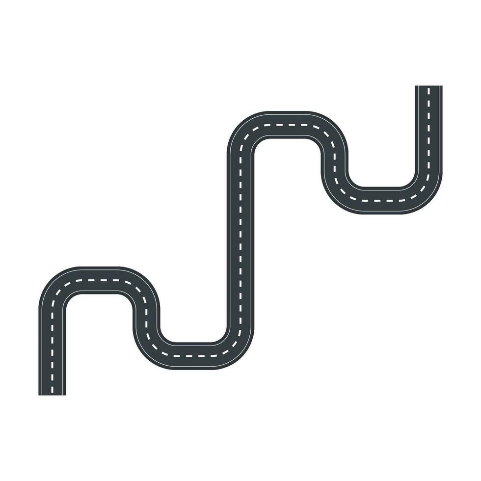 Flat illustration of road on isolation background vector