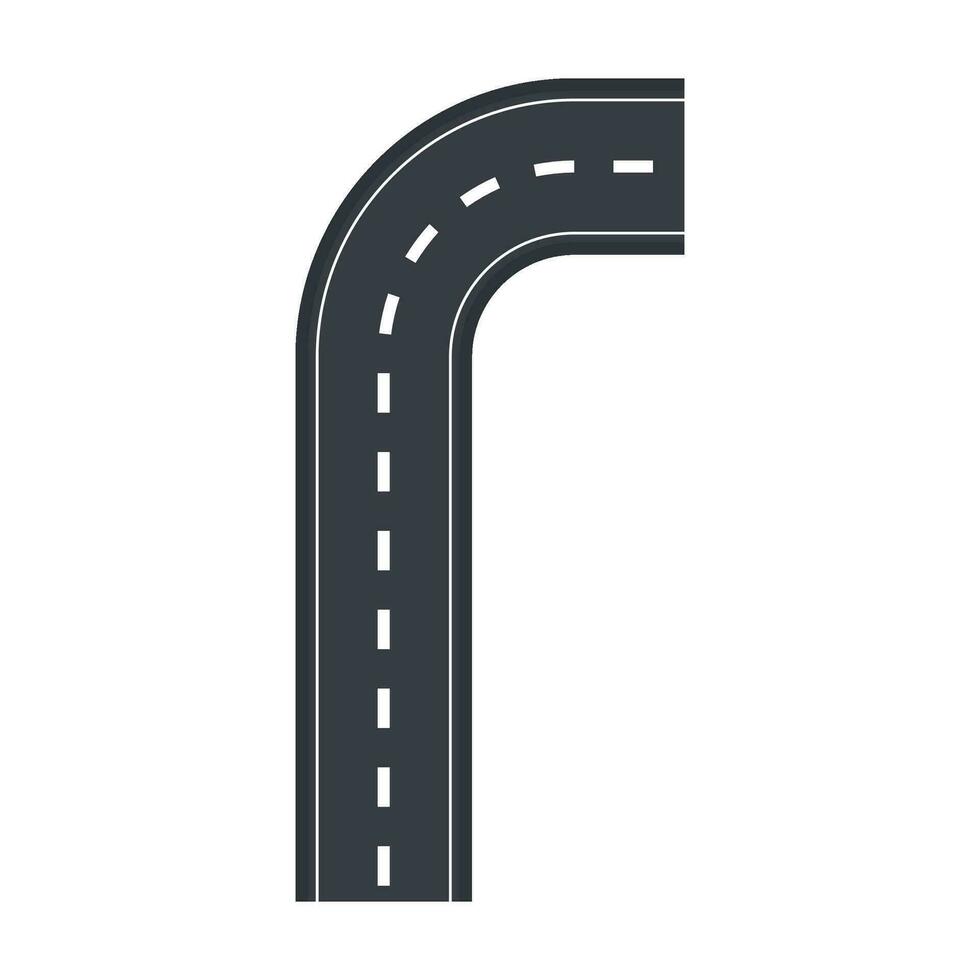 plano ilustración de la carretera en aislamiento antecedentes vector