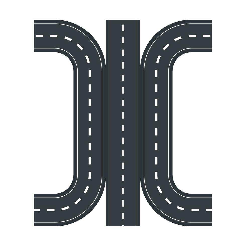 plano ilustración de la carretera en aislamiento antecedentes vector