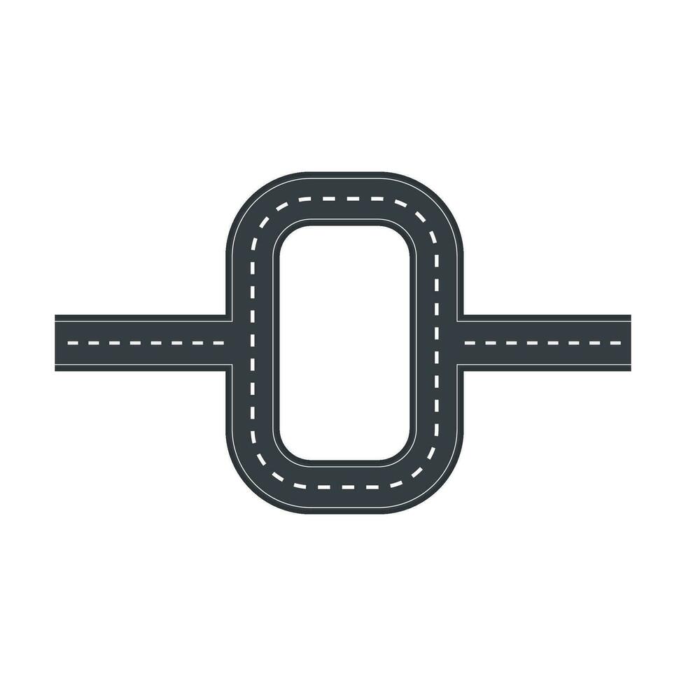Flat illustration of road on isolation background vector