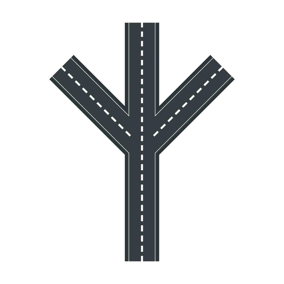 Flat illustration of road on isolation background vector