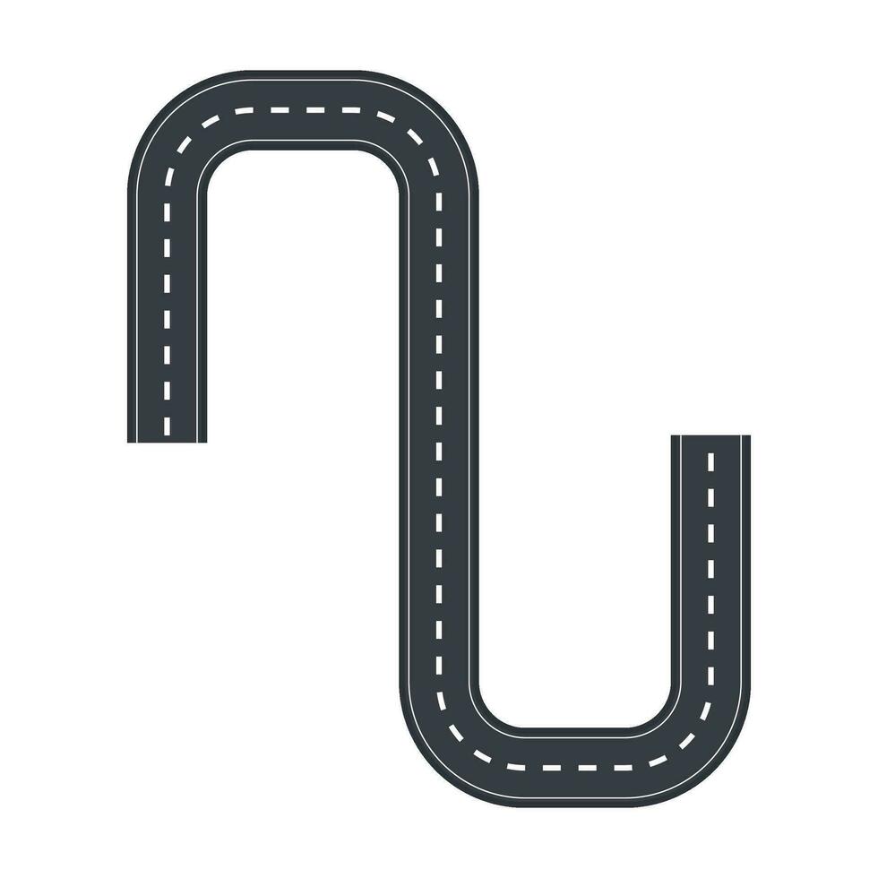 Flat illustration of road on isolation background vector
