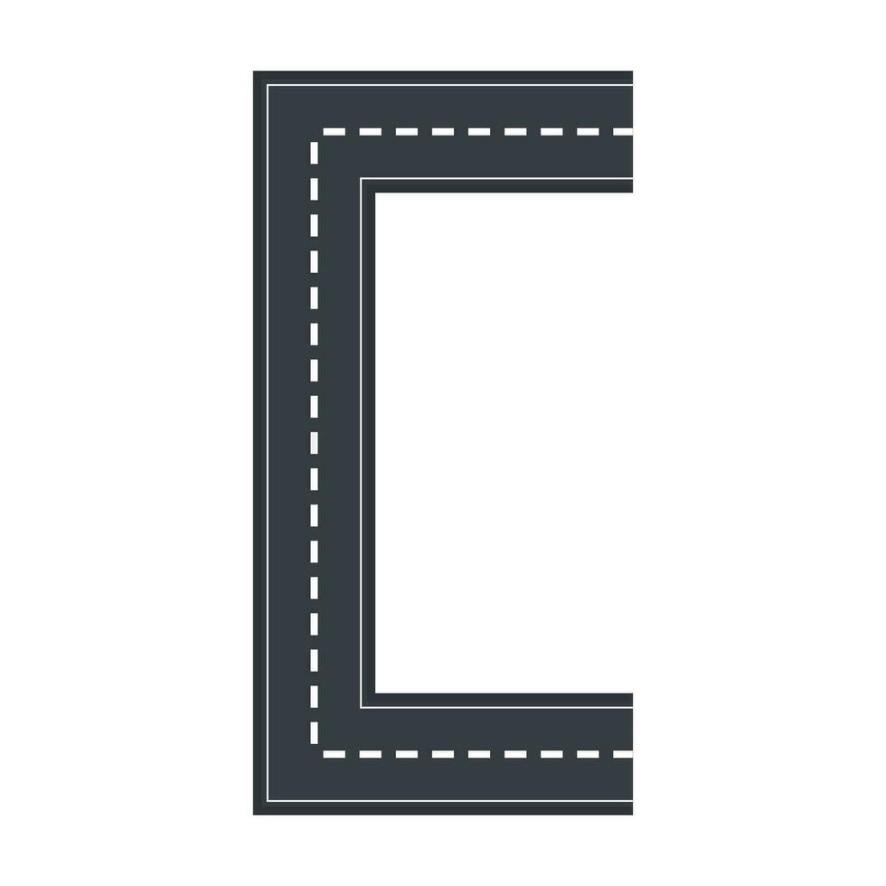 Flat illustration of road on isolation background vector