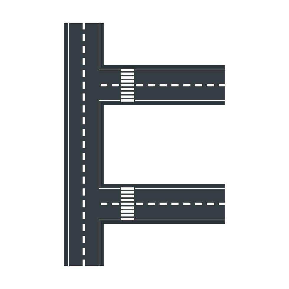 Flat illustration of road on isolation background vector