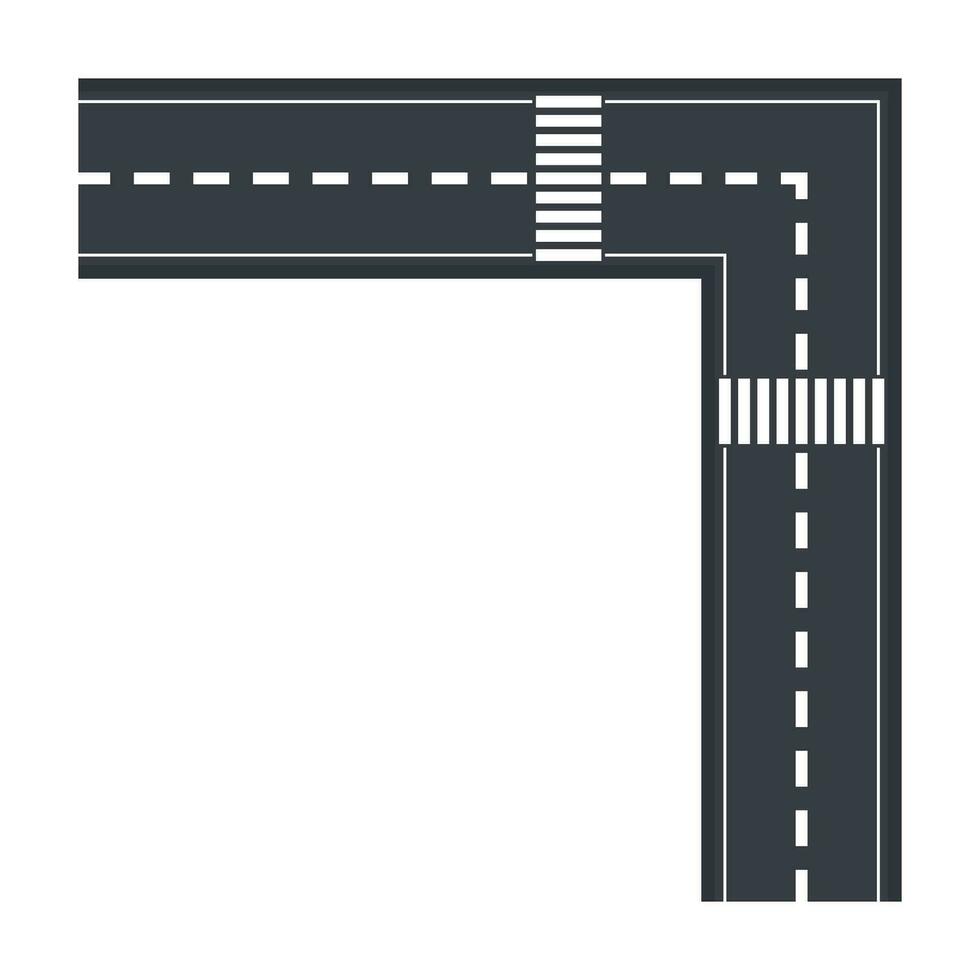 Flat illustration of road on isolation background vector