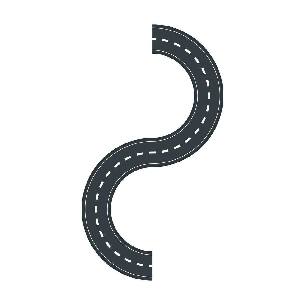 Flat illustration of road on isolation background vector