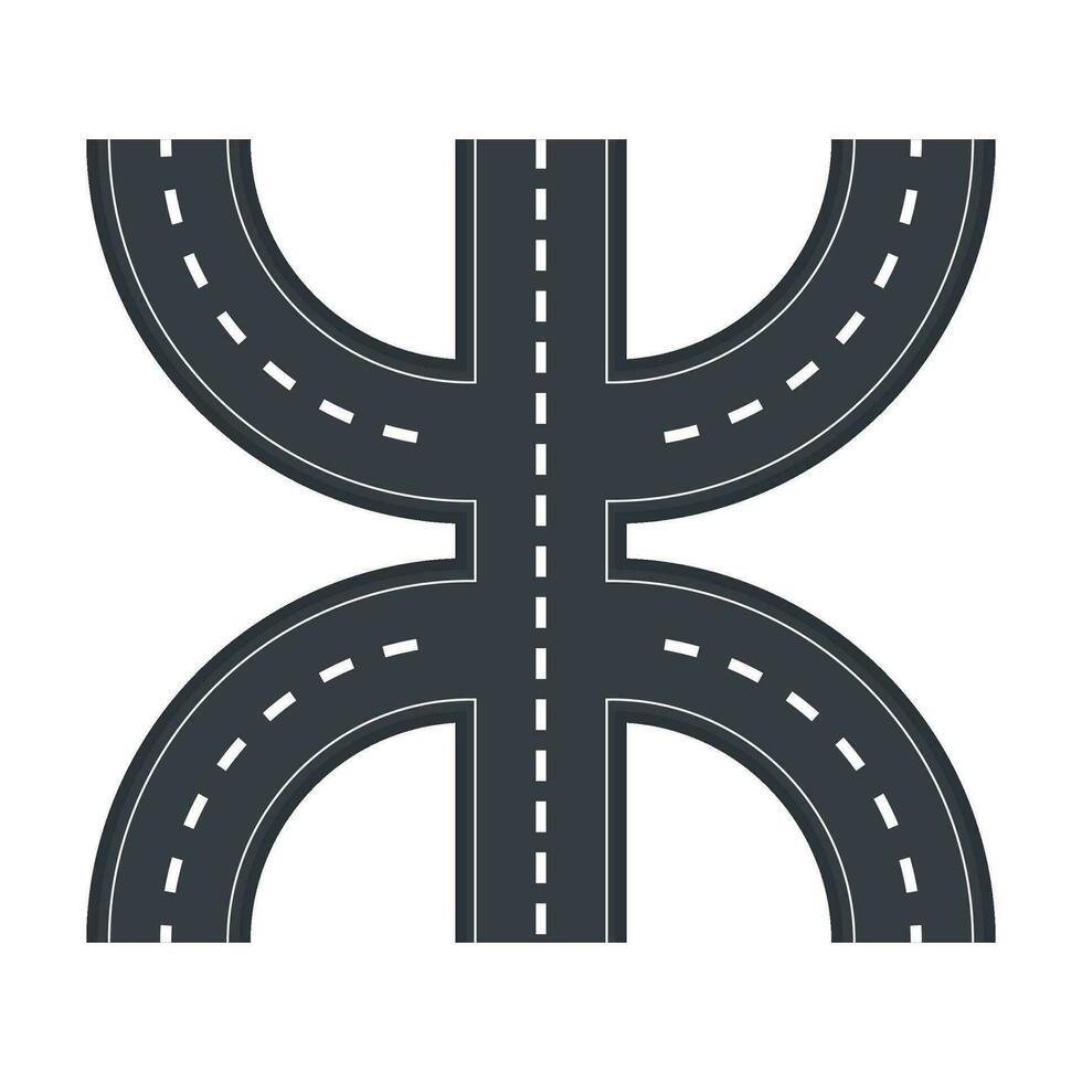 Flat illustration of road on isolation background vector