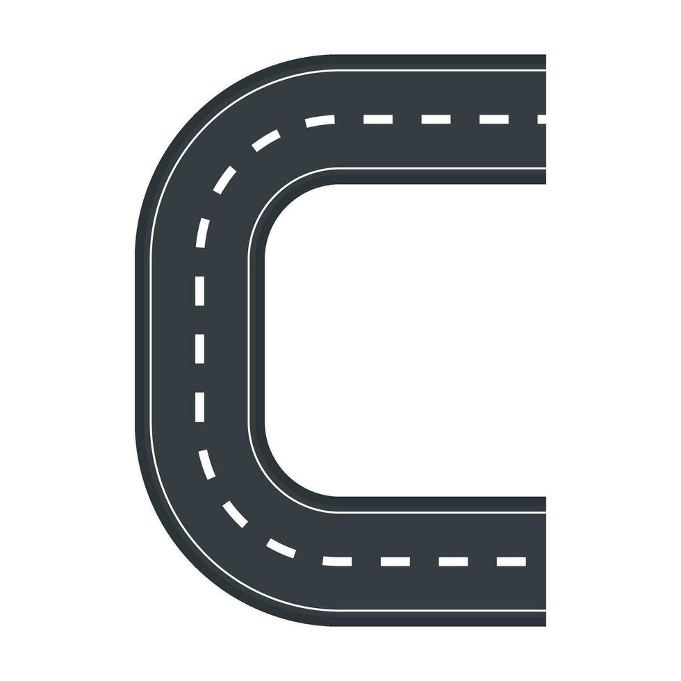 Flat illustration of road on isolation background vector
