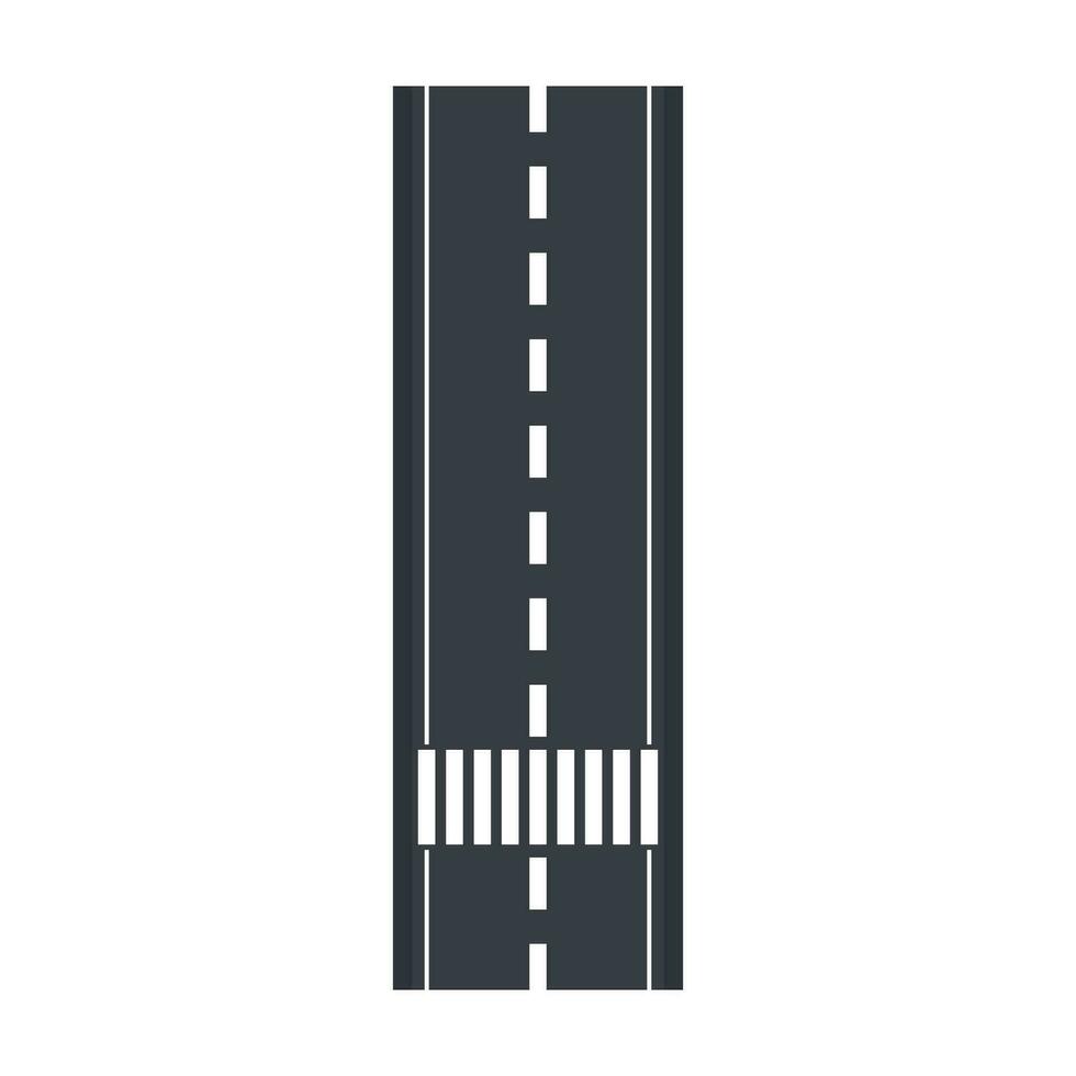 Flat illustration of road on isolation background vector