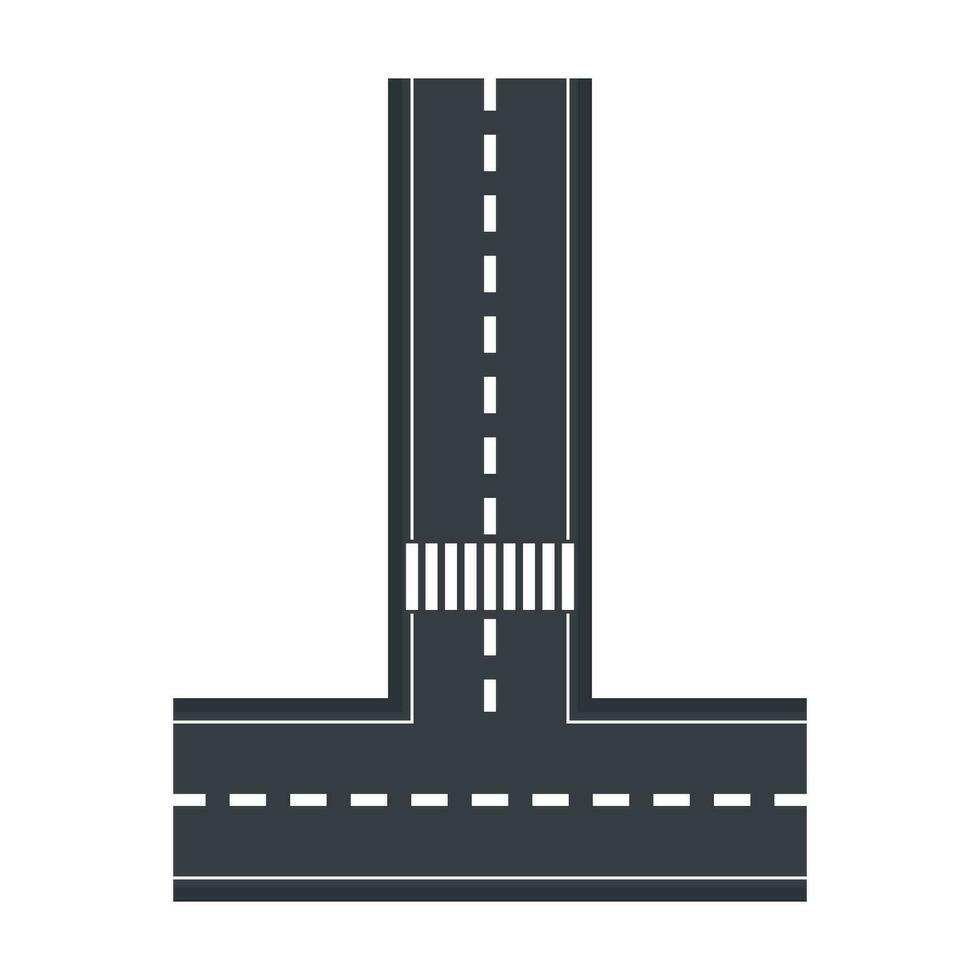 Flat illustration of road on isolation background vector