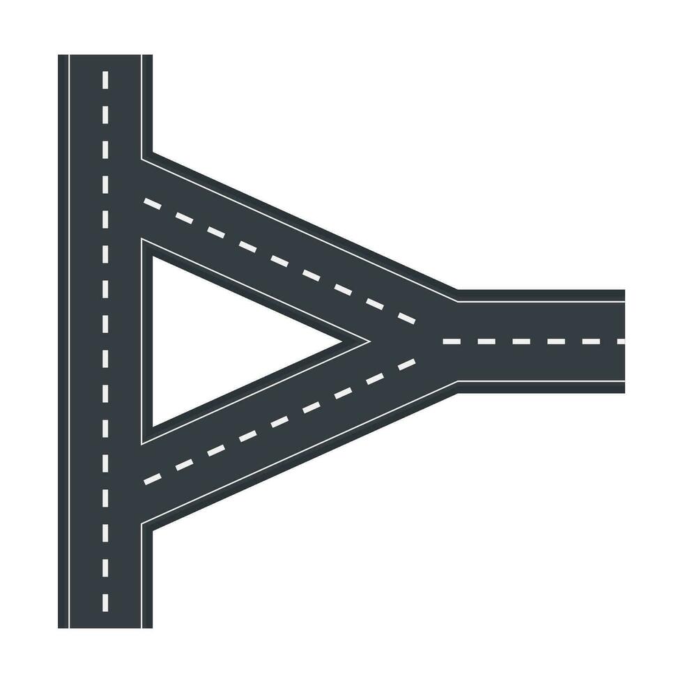 Flat illustration of road on isolation background vector
