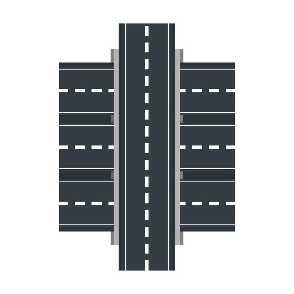 Flat illustration of road on isolation background vector