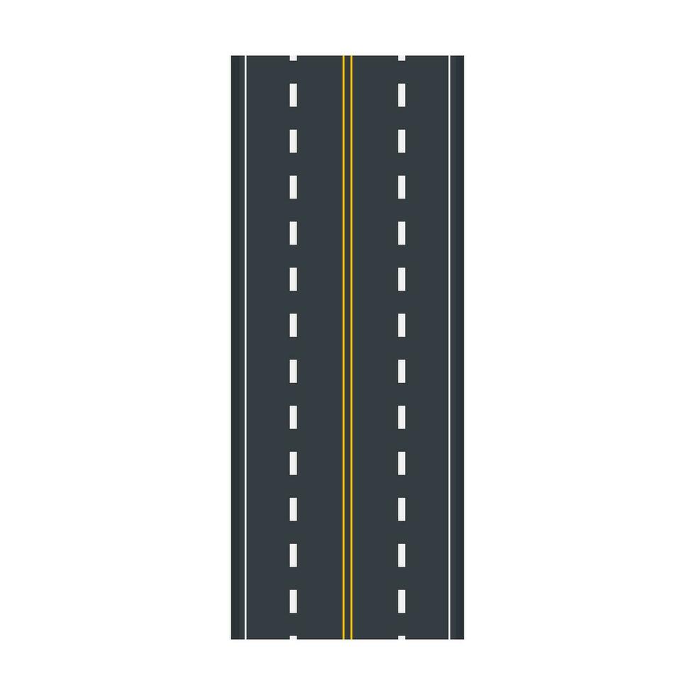 Flat illustration of road on isolation background vector