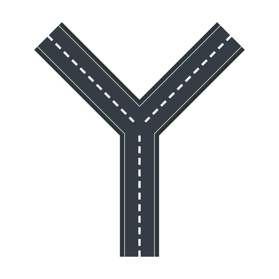 Flat illustration of road on isolation background vector