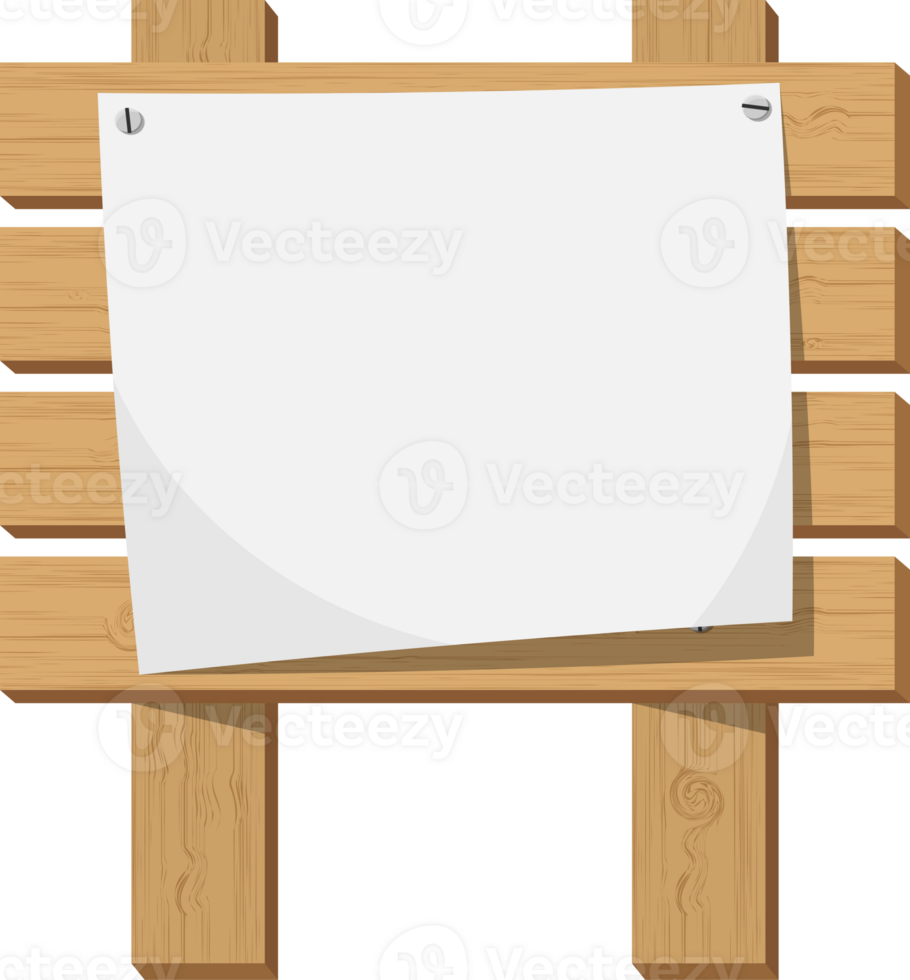 Empty direction blank on wooden signboard. png