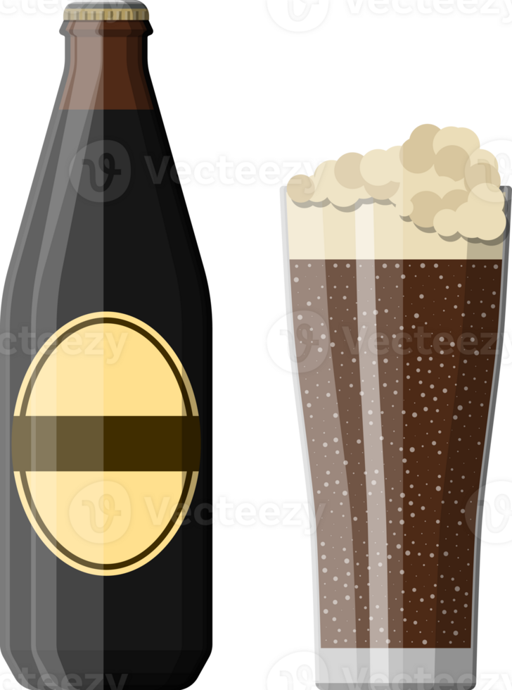 Alcohol drinks in bootle with glass png