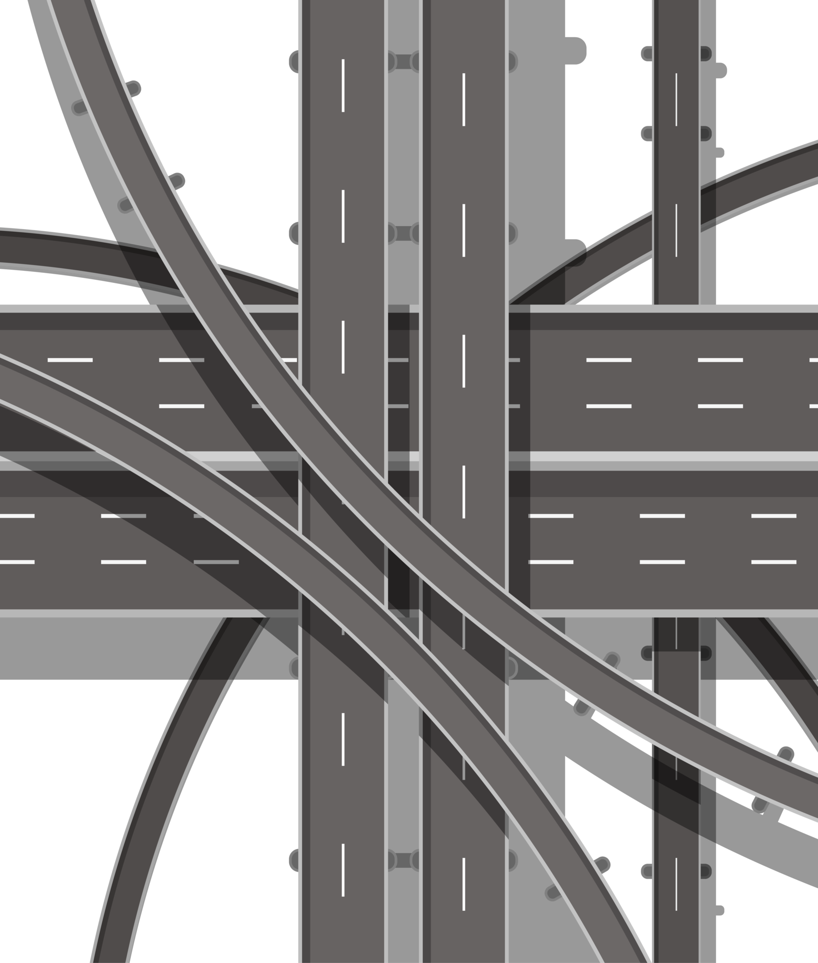 Empty highway top view 35776719 PNG