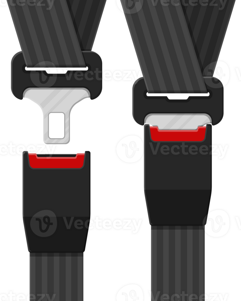 Open and closed safety belt png