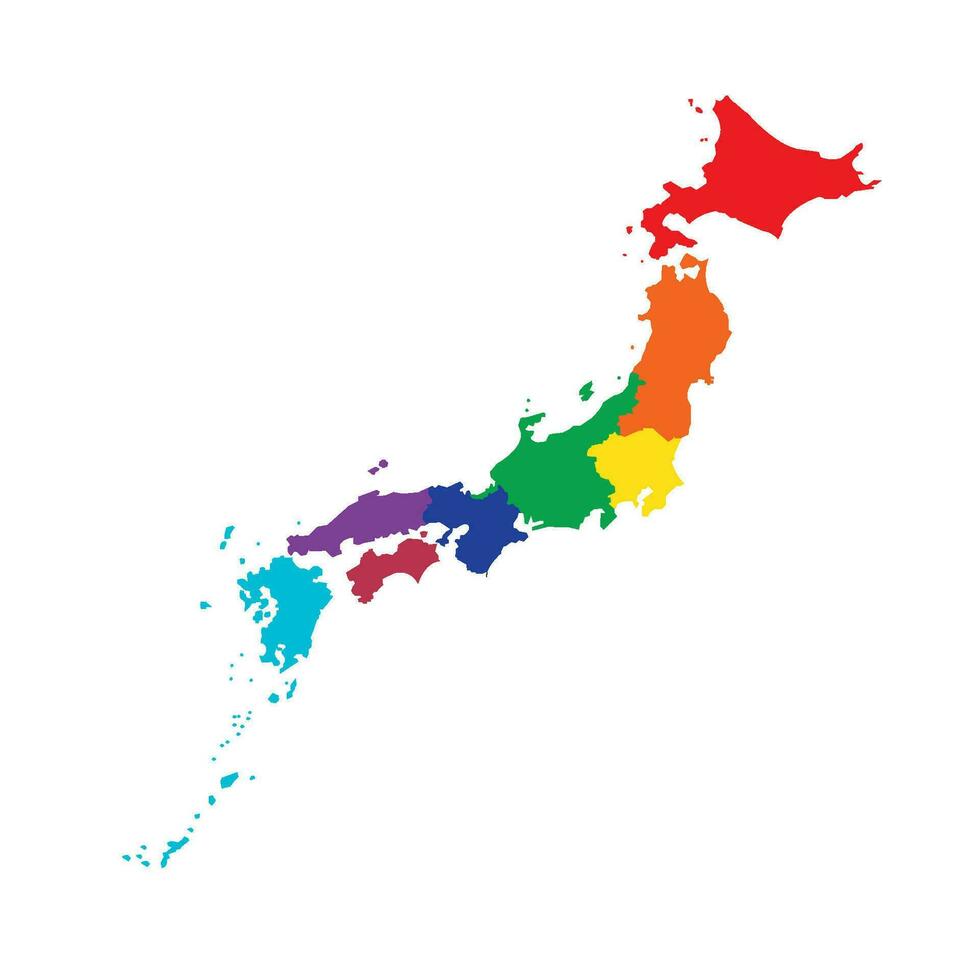 Japón mapa icono vector