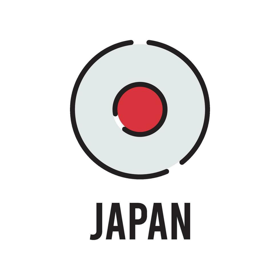 japanese flag icon vector