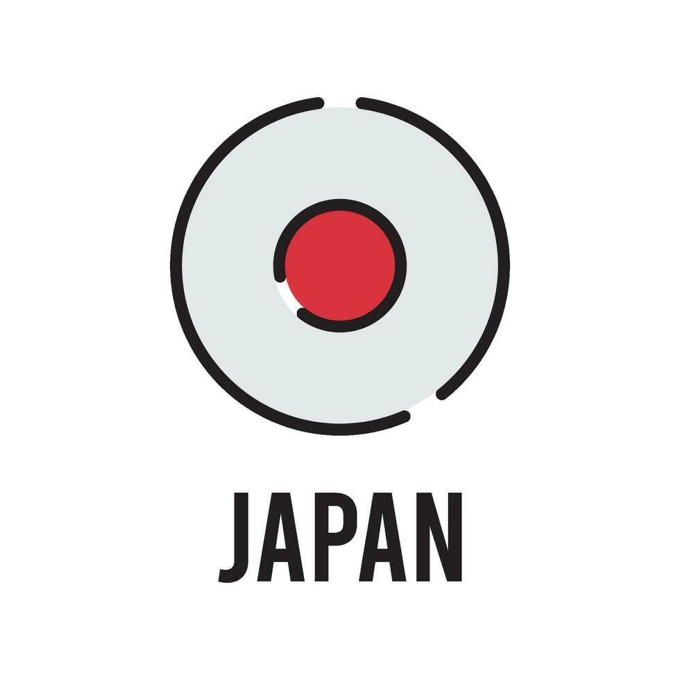 japonés bandera icono vector