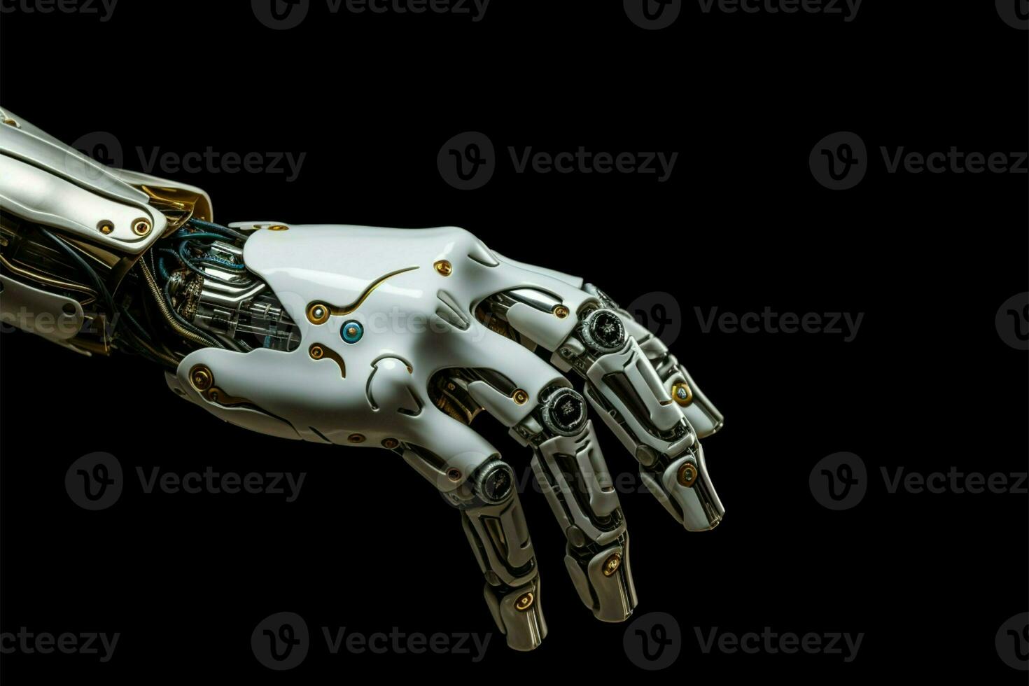 AI generated Mechanical elegance A glimpse of the future in robotic technology hand photo