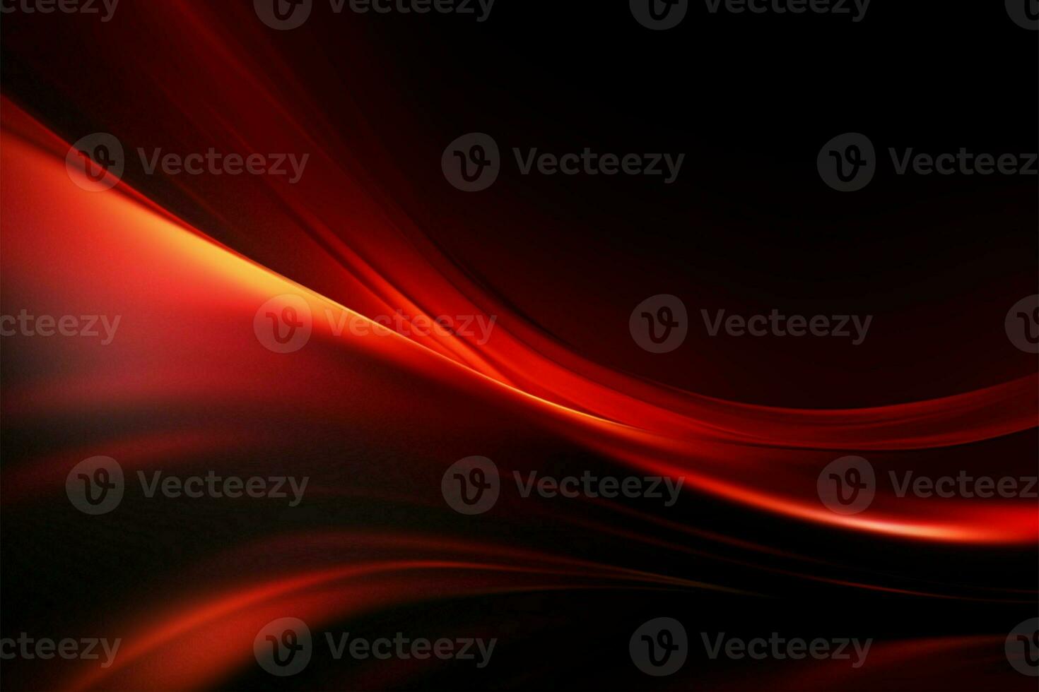 AI generated Bold contrast Abstract red light on a sleek black background photo