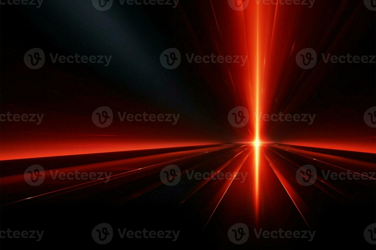 AI generated Intense minimalism Abstract red light with black background contrast photo