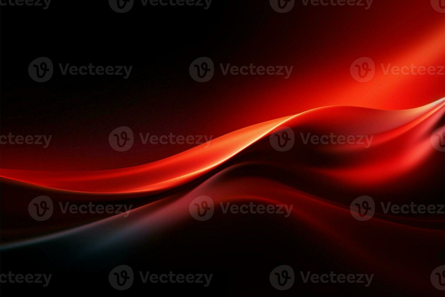 AI generated Dramatic simplicity Red light abstract against a deep black canvas photo
