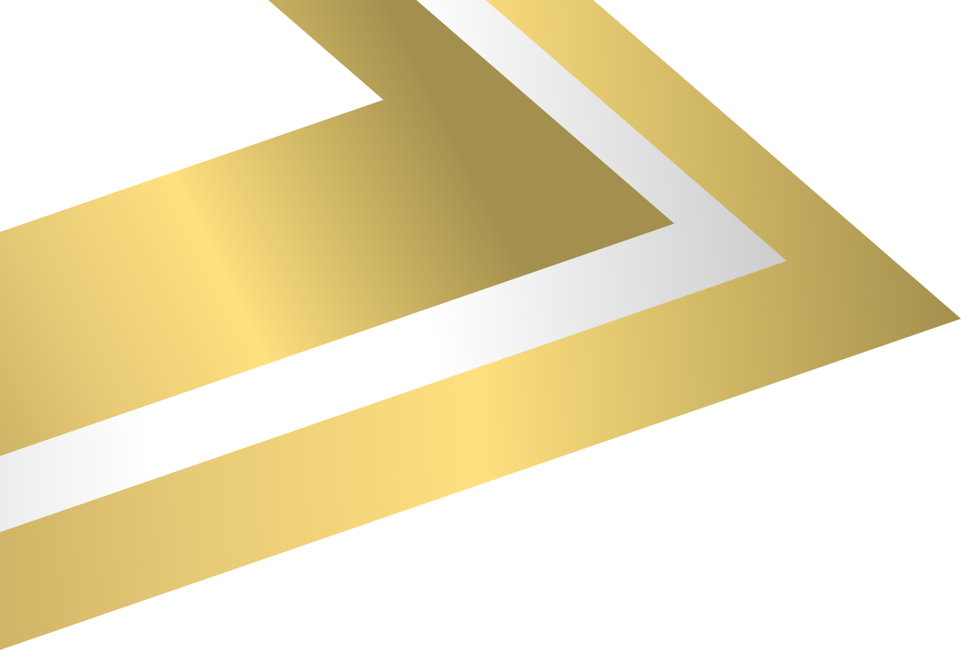 Gold silver rounded corner. Corner design element 35777775 PNG