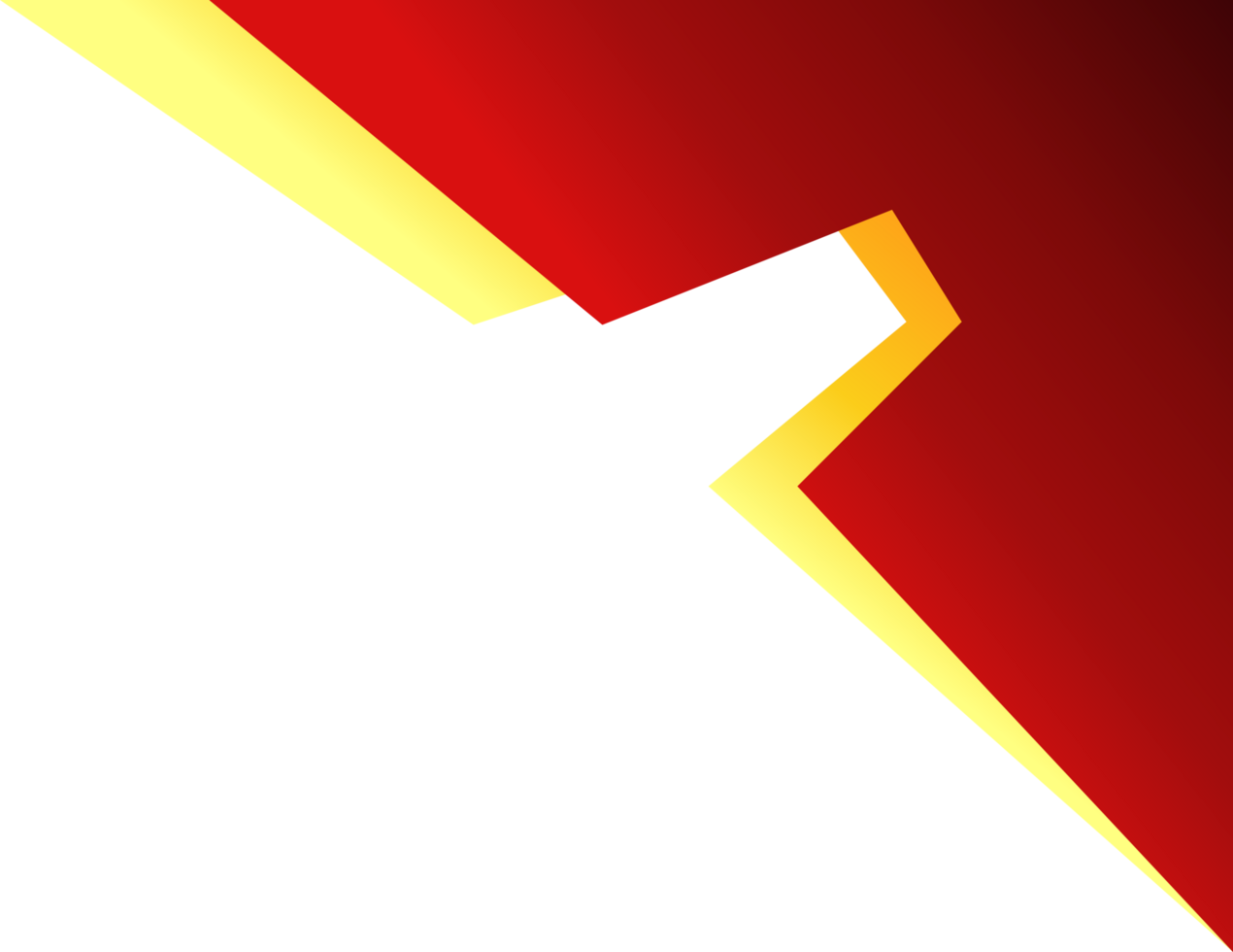 Red with gold stripe corner. Corner design element png