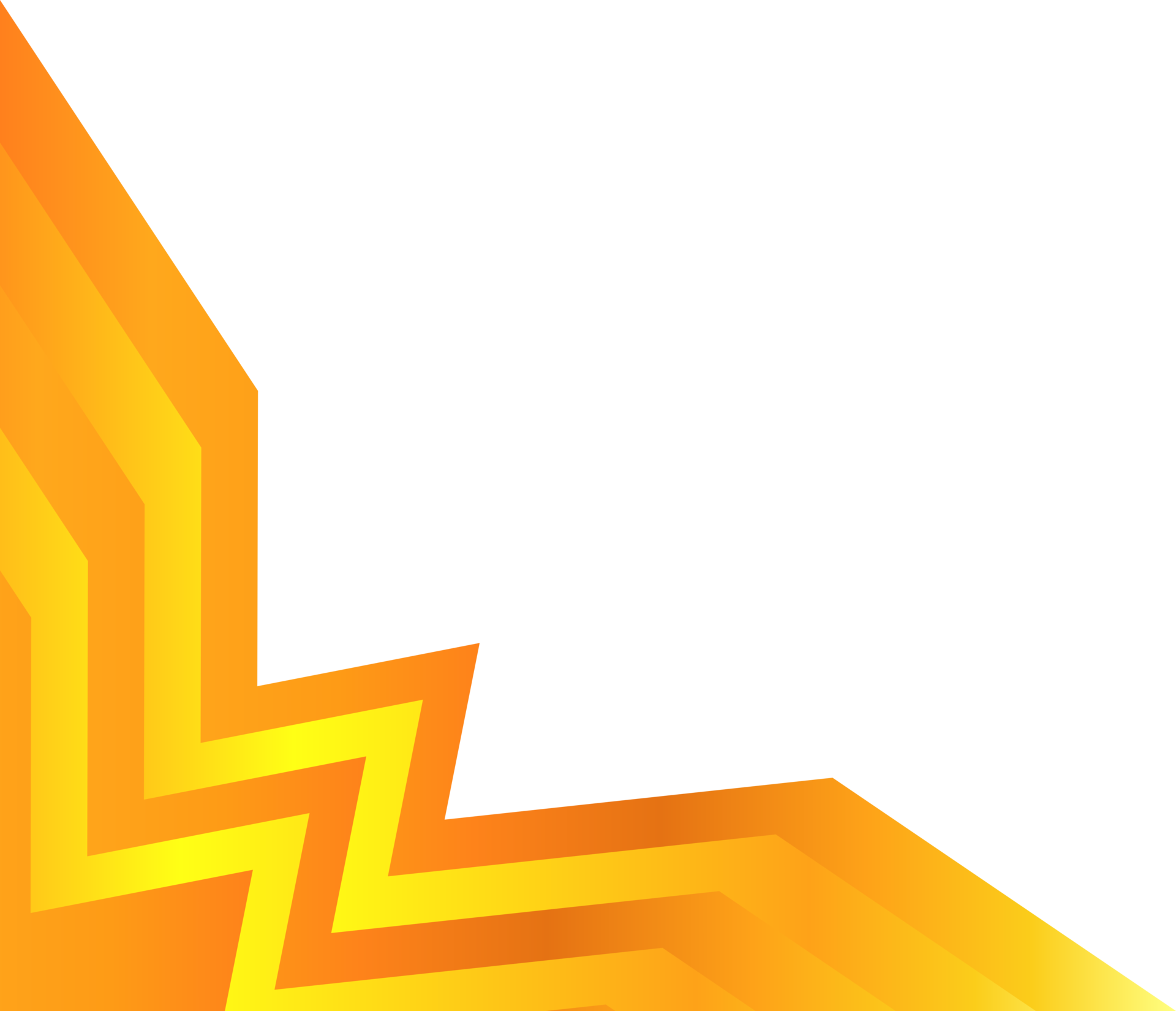 Orange corner. Corner design element 35777784 PNG