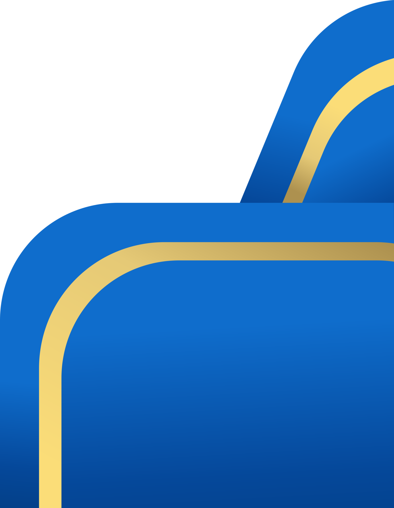 Blue gold rounded corner. Corner design element 35777793 PNG