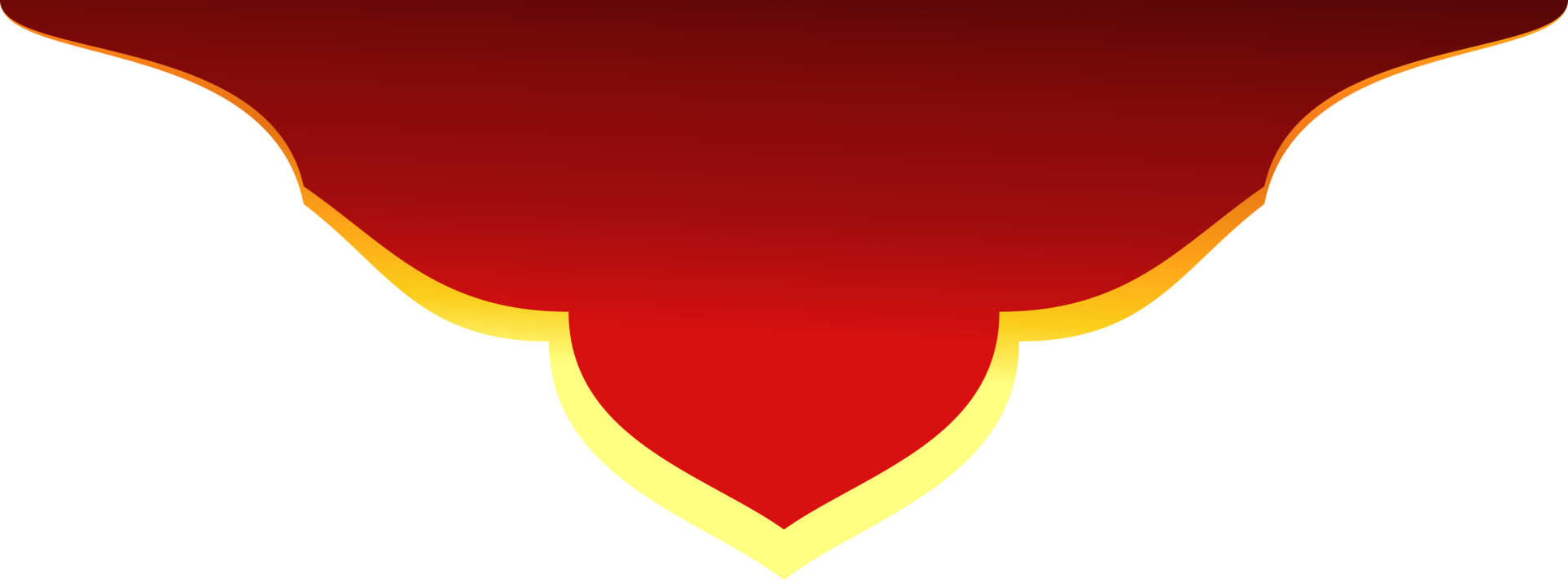 Red gold header. Header design element png