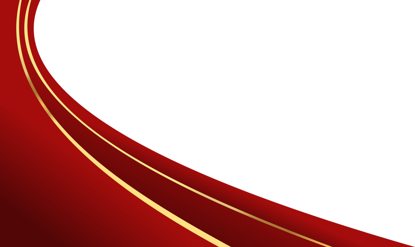Red with gold stripe corner. Corner design element png