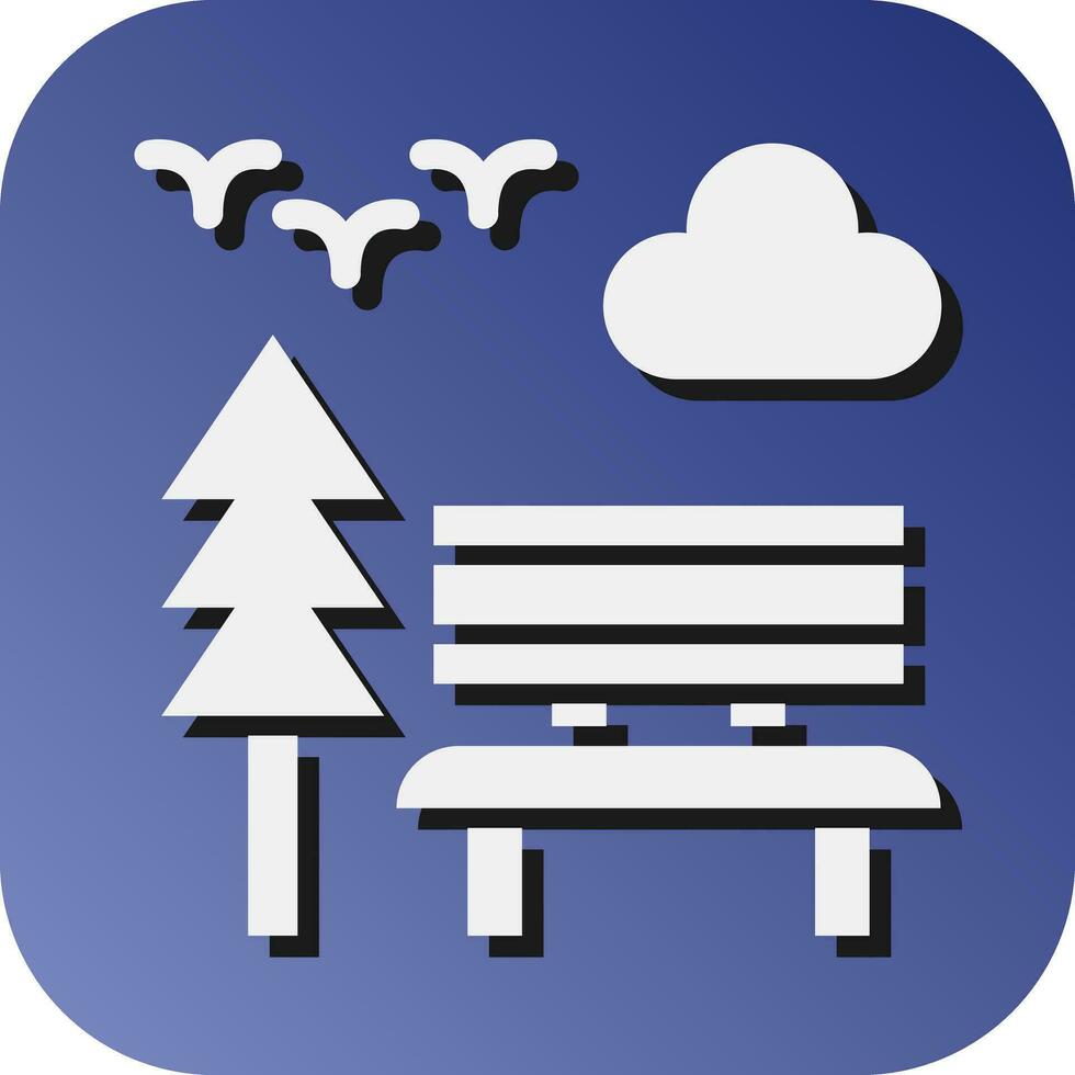 Park Vector Glyph Gradient Background Icon For Personal And Commercial Use.