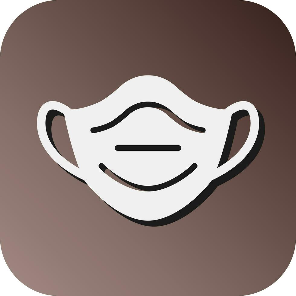 Face Mask Vector Glyph Gradient Background Icon For Personal And Commercial Use.