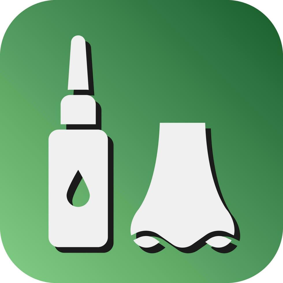 Nasal Vector Glyph Gradient Background Icon For Personal And Commercial Use.