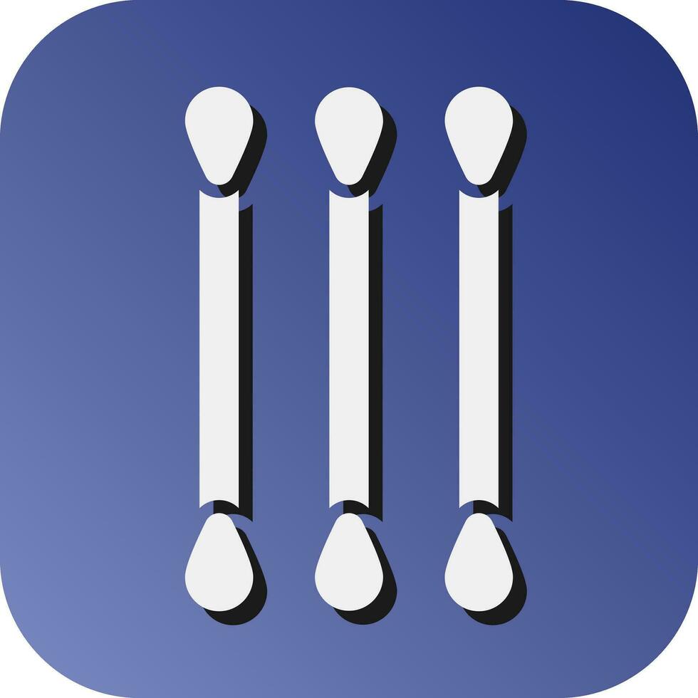 Cotton buds Vector Glyph Gradient Background Icon For Personal And Commercial Use.